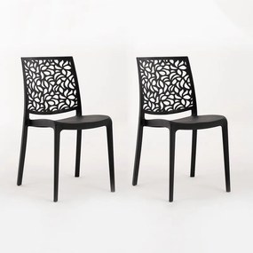 Sedia da giardino London Stone NEW GARDEN nero, set da 2 pezzi