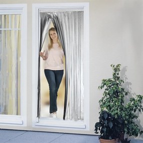 Tenda termica per porte in nero-argento 90x200 cm - Maximex