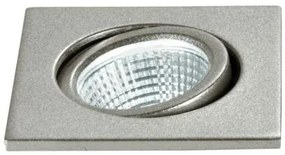 Incasso led polaris nichel in alluminio 3w 300lm 4000k 6,6x6,6x5,7c...