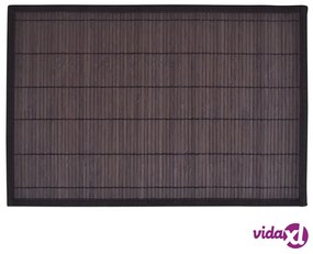 vidaXL Tovagliette in Bambù 6 pz 30 x 45 cm Marrone Scuro
