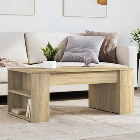 Tavolino Da Salotto Rovere Sonoma 102x55x42cm Legno Multistrato /