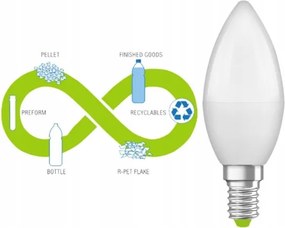 LED Lampadina in plastica riciclata B40 E14/4,9W/230V 4000K - Ledvance