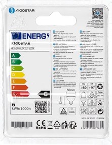 Lampadina LED MR16 GU5,3/6W/12V 6500K - Aigostar
