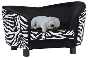 Divano per cani nero 68x38x38 cm in peluche