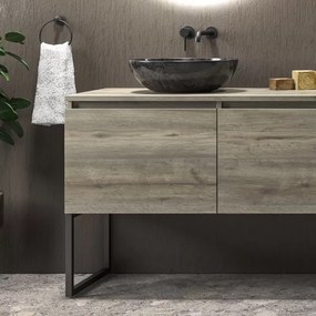 Mobile bagno a terra 180 cm con piano e 3 cassetti SP-180P3 - KAMALU