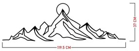 Decorazione da muro 119,5x37 cm montagne metallo