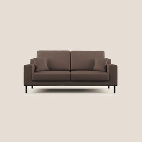 Uranio divano moderno lineare in Ecopelle impermeabile T04 marrone