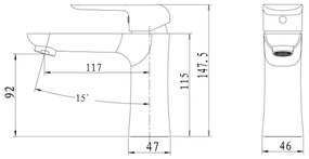 Novaservis - Miscelatore per lavabo NOBLESS TINA bianco