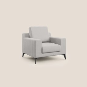 Prestige poltroncina moderna in microfibra smacchiabile T11 grigio chiaro