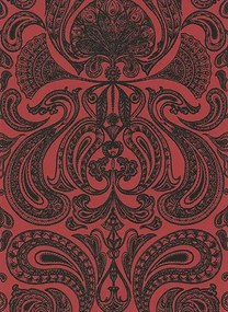 Cole & Son Carta da parati Malabar - Rot/ Schwarz