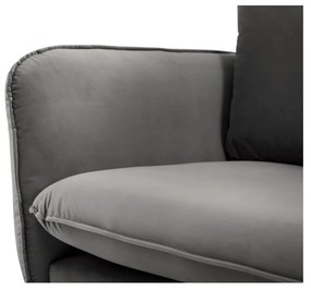 Divano in velluto grigio scuro, 160 cm Vienna - Cosmopolitan Design