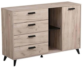 FRANCIE - madia quattro cassetti un anta moderna minimal in legno