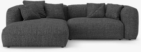 Divano angolare Martina con funzione letto in Bouclé Monet – L280 cm