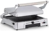 Severin kg 2392 bistecchiera antiaderente 1800 w con 2 piastre rimovibili e antiaderenti, bistecchiera da tavolo trasformabile in barbecue, bistecchiera elettrica da cucina, grigio