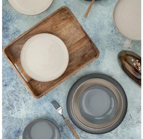 Servizio da tavola 16 pezzi grigio/beige/porcellana