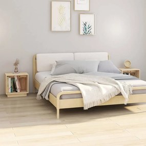 Comodini 2 Pz 40x30x40 Cm İn Legno Massello Di Pino /