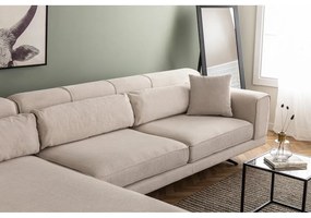 Divano angolare beige chiaro, angolo sinistro Jivago - Artie