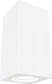 Plafoniera Quadrata 70x70mm h140mm GU10 in Gesso Pitturabile