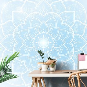 Carta da parati autoadesiva – Mandala orientale celeste