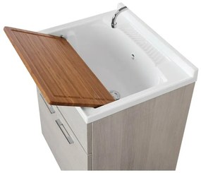 Mobile Lavatoio 2 Ante Rovere Chiaro L.60 con vasca e asse