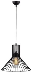 Lampadario nero con paralume in metallo ø 38 cm Fellini – Opviq lights