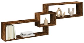 Mobile A Parete 158x18x53 Cm Rovere Fumo İn Legno Multistrato /