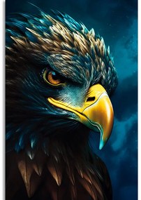 Stampa su tela – Aquila blu-oro