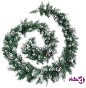 vidaXL Ghirlanda Natalizia con Luci a LED 2,7 m in PVC Verde