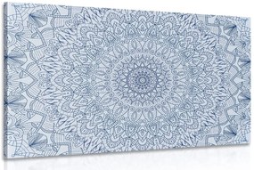Stampa su tela – Mandala decorativa dettagliata in blu