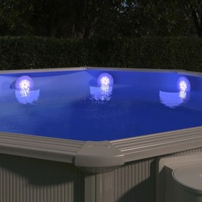 Luce Led Piscina Galleggiante Subacquea Con Telecomando Bianca /
