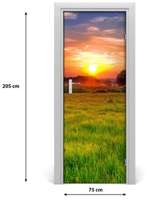 Adesivo per porta Il tramonto 75x205 cm