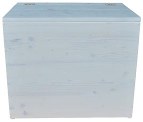 Cassapanca pouf contenitore in legno massello SHABBY CHIC cm 58