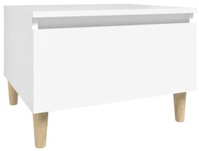 Tavolino bianco 50x46x35 cm in legno multistrato