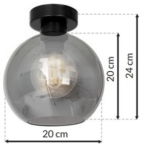 Plafoniera SOFIA 1xE27/60W/230V nera