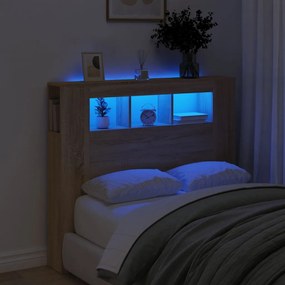 Testiera Led Rovere Sonoma 120x18,5x103,5 Cm Legno Multistrato /