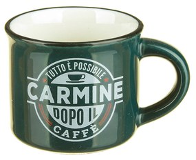 Tazzina caffè con nome Carmine in gres porcellanato