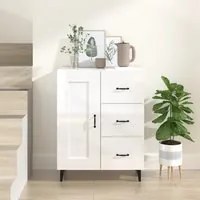 Credenza 69,5x34x90 cm in Legno Multistrato Bianco Lucido 812237