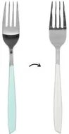 Forchetta da tavola sfusa bicolore azzurro e bianco