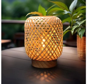Solight WO3107 - LED Lampada da tavolo decorativa BOHO LED/2xAAA rattan