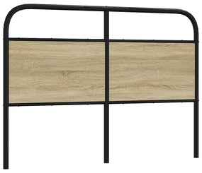 Testiera Rovere Sonoma 120 Cm İn Acciaio E Legno Multistrato /