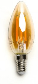 Lampadina Led Vintage a Filamento E14 C35 a candela 4W Bianco Caldo 2200K FSL