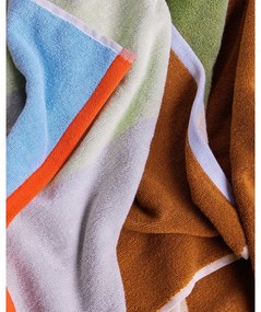 Asciugamano marrone in spugna di cotone 50x100 cm Block - Hübsch