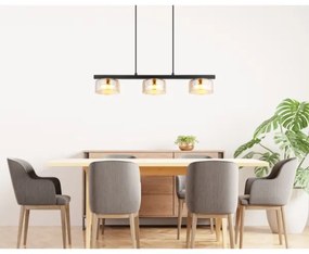 Globo 16055-3HG - Lampadario LED a sospensione con filo HIGGINS 3xGX53/6W/230V fumé/marrone