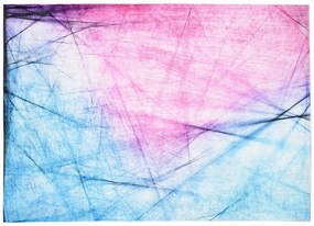 Tappeto di tendenza astratto blu e rosa Larghezza: 80 cm | Lunghezza: 150 cm