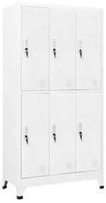Armadietto A Chiave Con 6 Scomparti İn Acciaio 90x45x180 Cm /