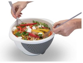 Ciotola bianca con colino 2in1 , Ø 28 cm - Metaltex