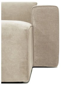 Modulo divano in velluto a coste beige (angolo destro) Sting - Scandic