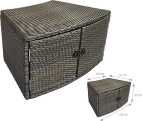 Vasca Idromassaggio da Esterno Semirigida Riscaldata 4+2 Posti con Mobili Ø184x73 cm NetSpa Vita Premium Marrone...