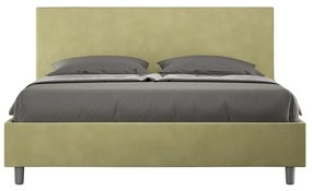 Letto Matrimoniale rivestito in Microfibra - ADELE Dimensione Rete: 160x210, Colore: T verde, Tipologia Letto: Senza Rete