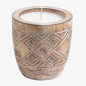 Candela in legno Hasan Ø15 cm - Sklum
